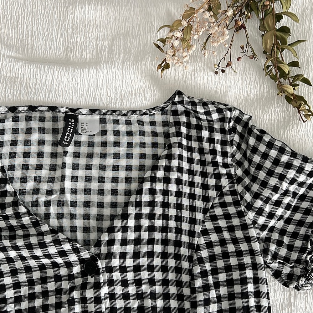 gingham mini dress